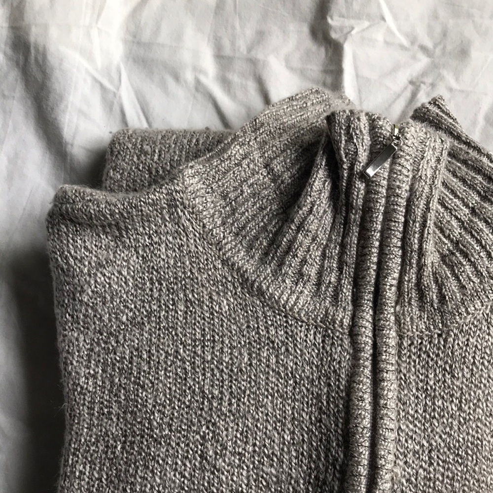 Quarter zip thin grey sweater women’s small